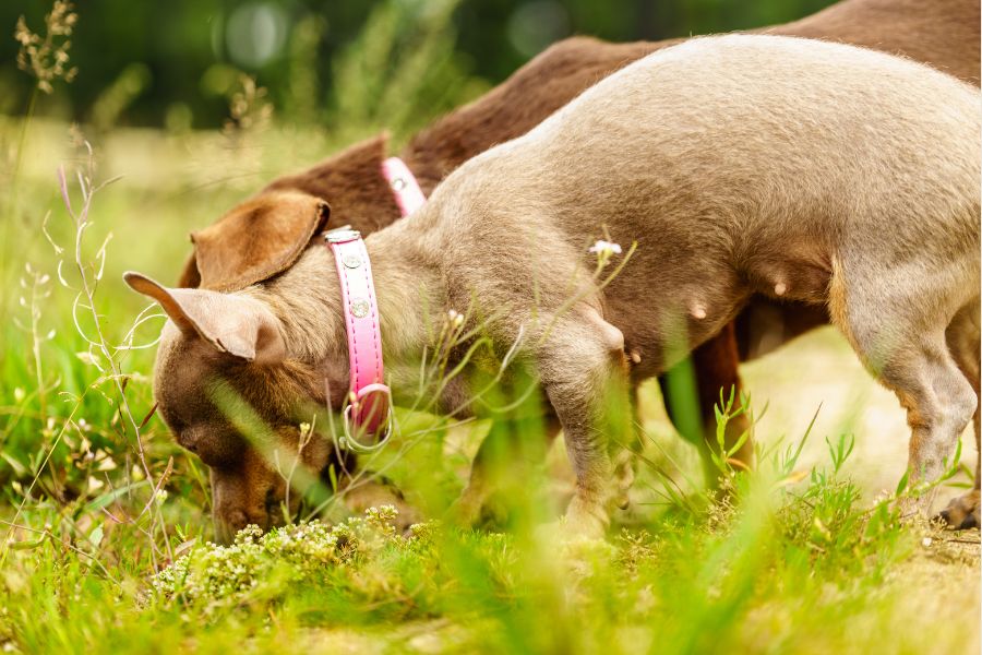 Illustration of Grass Eating In Dogs As A Coping Mechanism